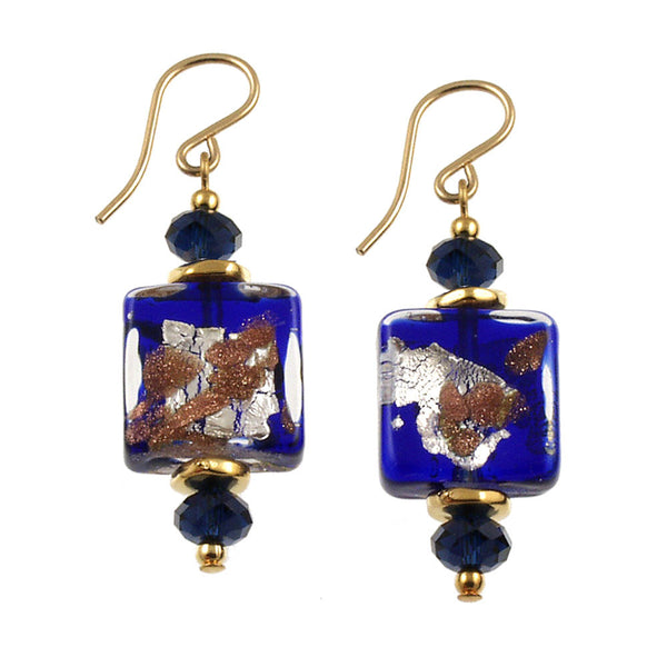 SE-1110 Earring 14mm Square Rhapsody In Blue