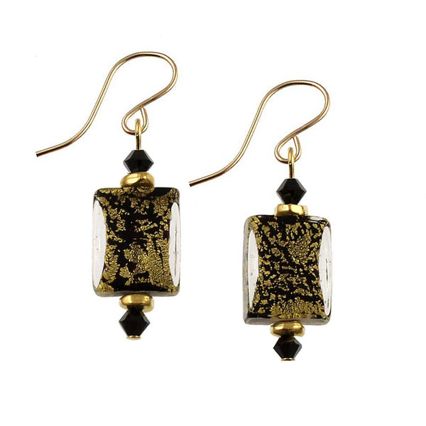 SE-1284 Earring Rectangle Golden Shadow
