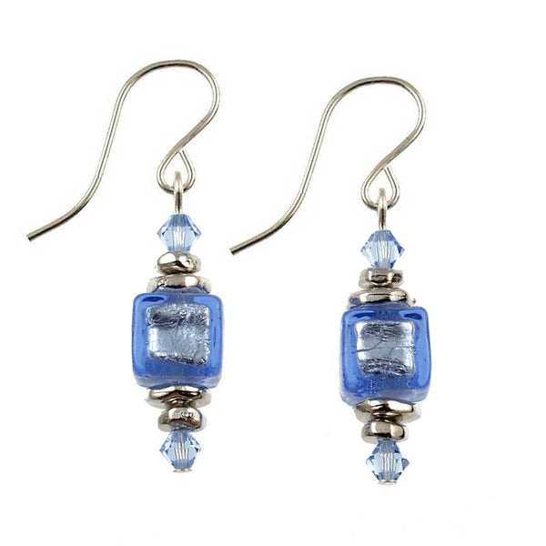 SE-1368 Earring 10mm Cube True Blue