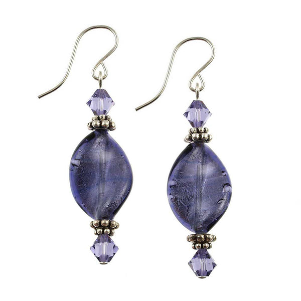 SE-160 Earring Large Twist Plum Gorgeous