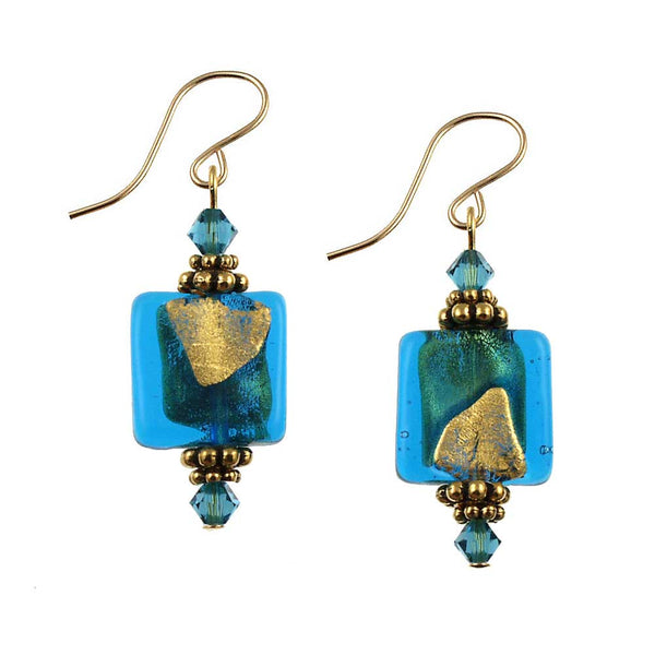 SE-285 Earring Square Teal We Meet Again