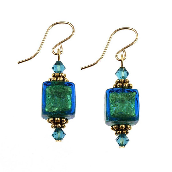 SE-288 Earring Cube Teal We Meet Again