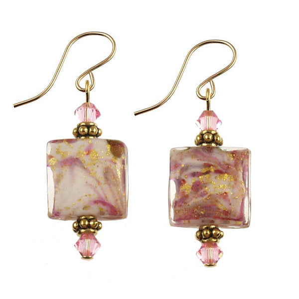 SE-30 Earring Square Portofino Pink