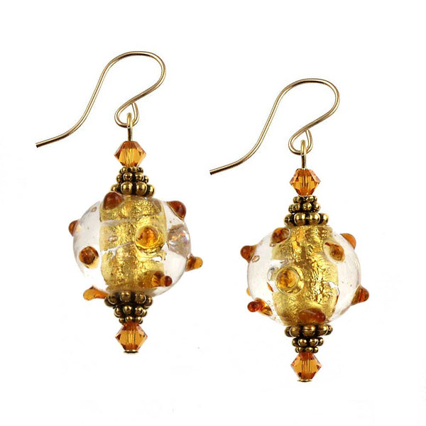 SE-385 Earring Round Tiger's Eye