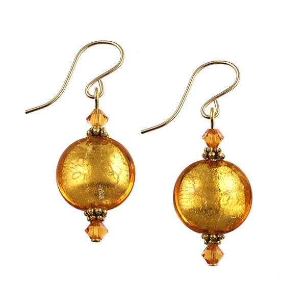 SE-389 Earring Lentil Tiger's Eye