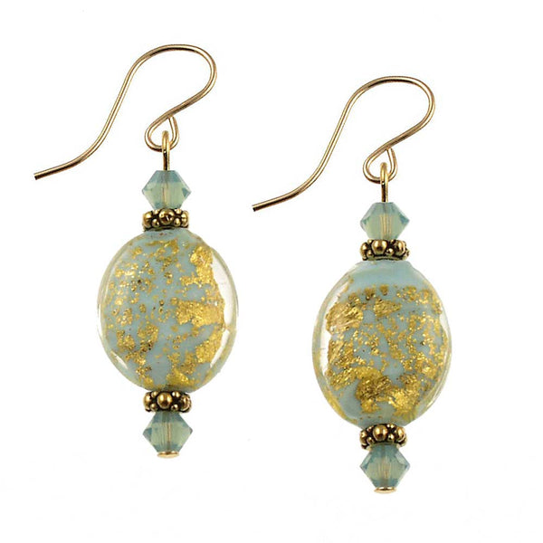 SE-441 Earring Oval Pacific Opal