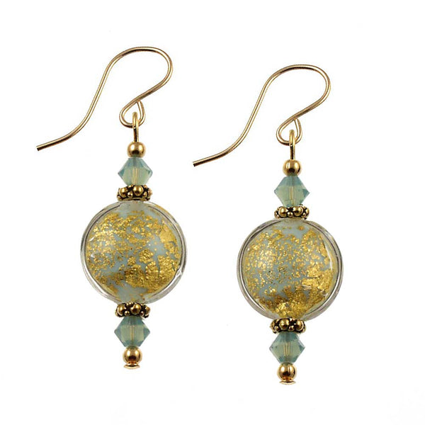 SE-442 Earring Lentil Pacific Opal