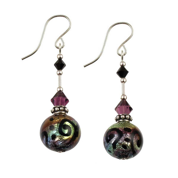 SE-490 Earring Round Peacock
