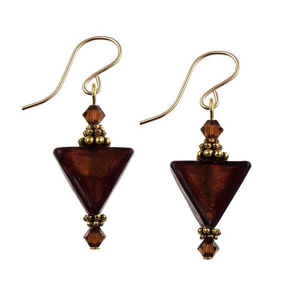 SE-513 Earring Triangle Chocolate Spice