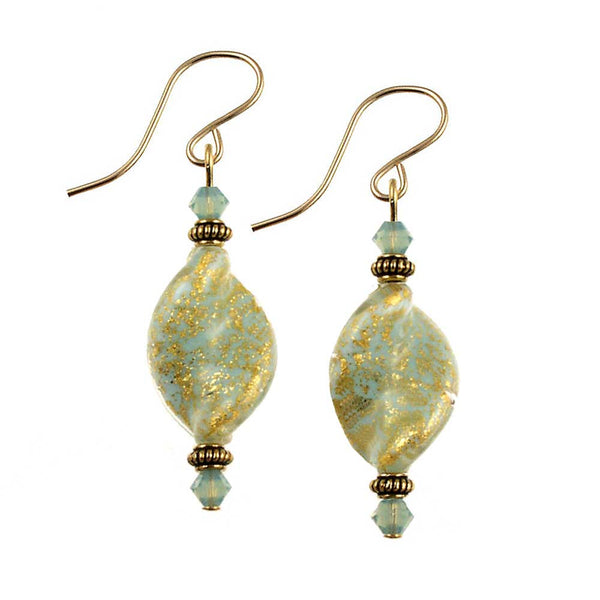 SE-546 Earring Twist Pacific Opal
