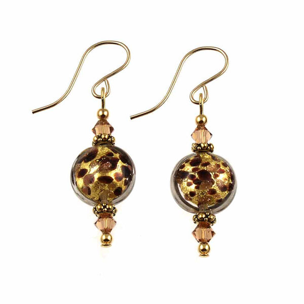 SE-725 Earring Lentil Elegant Leopard