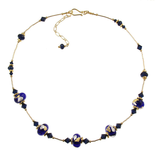 SN-1101 Necklace Rondelle Rhapsody In Blue