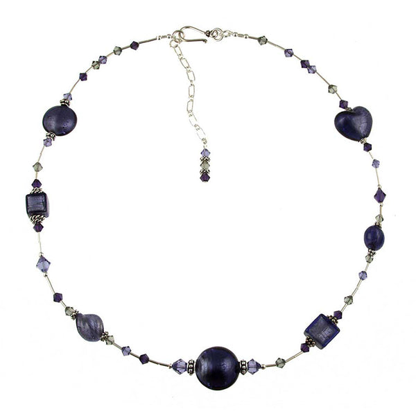 SN-161 Necklace Disc Plum Gorgeous