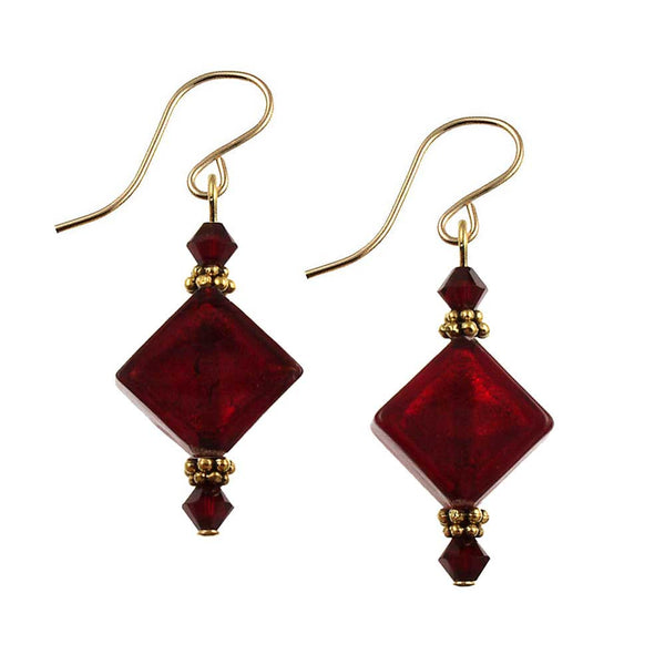 SE-223 Earring Diagonal Red Delicious