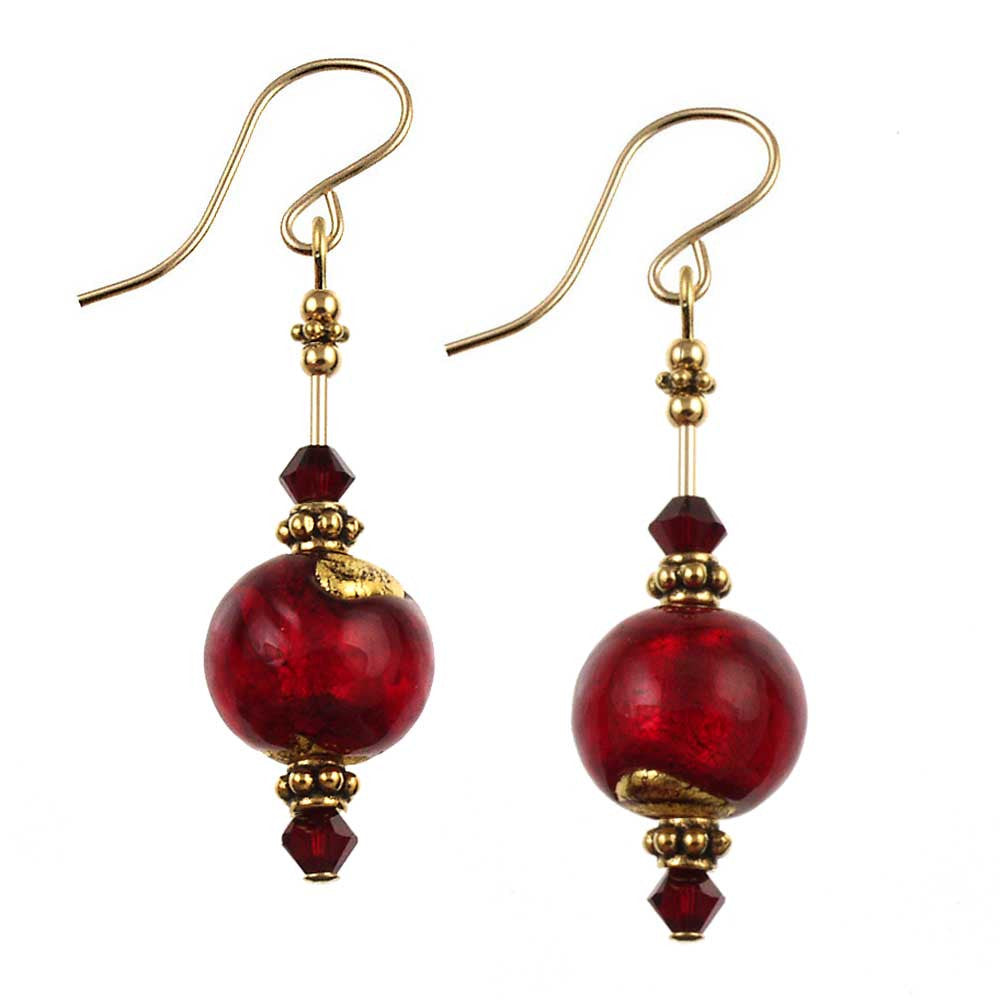 SE-816 Earring Round Red Delicious