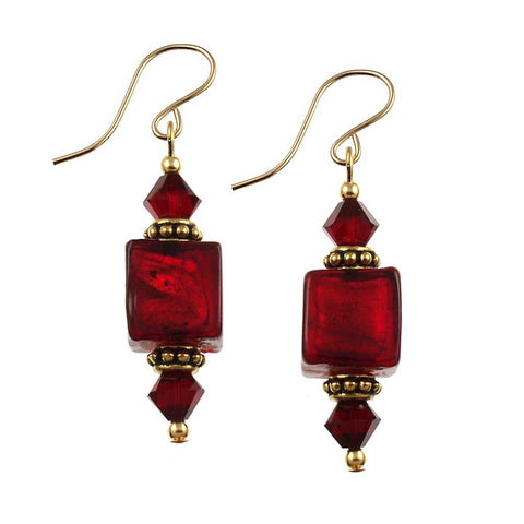 SE-817 Earring Cube Red Delicious