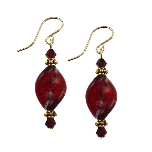 SE-818 Earring Twist Red Delicious