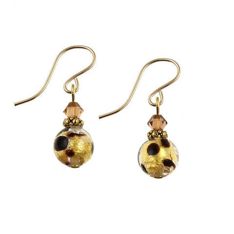 SE-996 Earring 8mm Round Chocolate Spice