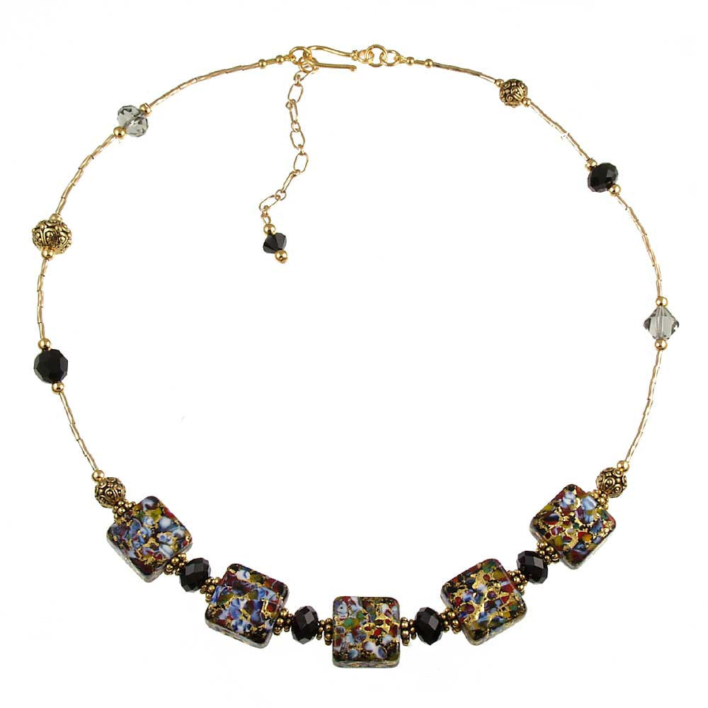 SN-1090 Necklace Square Byzantine Beauties
